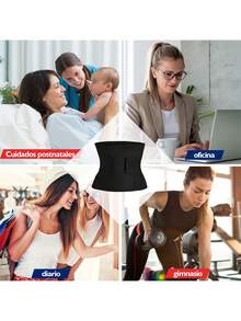 1pc Women's Breathable Waist Trainer, Spring/Summer - Black - View 5