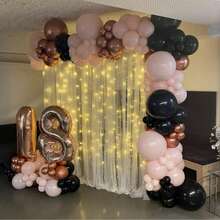 30pcs Black & Pink Balloon Set, 10inch Latex Balloons, Suitable For Birthday, Wedding, Engagement, Graduation Party, Christmas, New Year, Anniversary Celebration Decoration, Indoor & Outdoor Decor - View 6