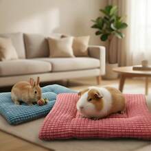 2pcs Guinea Pig Bed, Washable Rabbit Pad Warm Small Animal Bed Mat Guinea Pig Pillow Pet Pad Suitable For Guinea Pig, Hedgehog, Ferret (12.2 Inch X 9.06 Inch) - View 1
