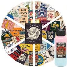 50pcs Retro American Inspirational Sticker Aesthetic PVC Laptop Sketchbook Stationery Decor Scrapbooking Supplies Stickers Scrapbook Supplies - 1 Set - View 11
