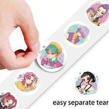 500pcs Cute Cartoon Stickers, Suitable For Phone, Computer, Water Bottle, Gift Packaging - Multicolor - View 3