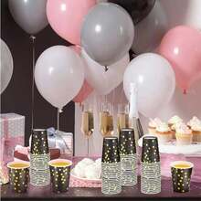 20/40pcs Macaron Black Dot Baking Cups, Beverage Cups, Party Cups, Large Capacity Thick Anti-Oil Heat-Resistant Cake Paper Cups, Suitable For Home Party, Wedding, Dessert Bar, Graduation, Reunion And Other Gatherings, Stylish - Black - View 9