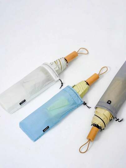 1 pieza Bolsa de almacenamiento de paraguas de nailon ligero, organizador de paraguas húmedo reutilizable, bolsa con cordón impermeable, funda protectora de paraguas portátil, adecuada para exteriores, viajes, vacaciones, senderismo, campamento, vuelta al colegio, viajes diarios