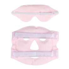 2 piezas Máscara de ojos de tela de peluche con gel, paquete de frío y calor reutilizable, bolsa de hielo con correa ajustable que se adapta a la cara - multicolor - Ver 9