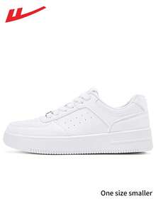 WARRIOR 1 Pair 2026 New Casual Versatile Men's Leather Low-Top Breathable Sneakers, Comfortable Lightweight Non-Slip Fashion Casual Shoes - White - View 6