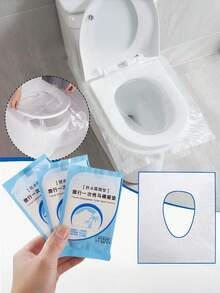 10/50 miếng lót bồn cầu dùng một lần cho du lịch, chống thấm nước 100%, chống trượt, an toàn cho cắm trại, khách sạn, thảm lót bồn cầu, giấy vệ sinh phòng tắm. - A - Xem 2