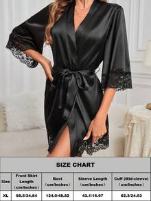 Soft Nightgown With Lace Trim Silky Smooth Night Robe For Women Sexy Elegant V Neck Breathable Pajama Dress For Bed To Brunch Beach School Dorm Cruise Wedding Valentines Sleep Dress Travel Essensial Perfect For Every Journey - Nhiều màu - Xem 14