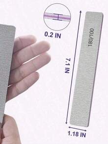 5件/1件 专业指甲锉，180/指甲锉，适用于天然指甲，双面可水洗细纹指甲锉，家用和沙龙均可使用。 - 彩色 - 查看 6