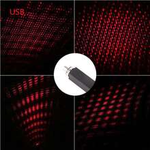 Portable LED USB Adjustable Decorative Lamp For Weddings, Cars, Interior Ceiling Decoration, Star Projector Night Light FGKE - Red - View 4