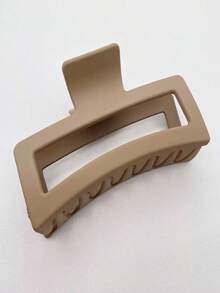 大号方形轻便塑料发夹，时尚百搭，简约优雅设计，适合日常佩戴、休闲聚会、通勤、海滩、沐浴、化妆等场合，可搭配各种夏季服饰，是沙滩度假的理想发饰。 - 彩色 - 查看 11