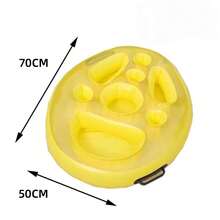 Giá nổi bơm hơi chống nước 2/1, giá đỡ cốc đa năng cho tiệc hồ bơi, giá bơm hơi di động, khay lót ly nổi cho tiệc mùa hè có lỗ - Nhiều kiểu dáng - Xem 4