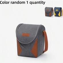 1个弧形大开口保温午餐包 - 单肩包、手提包、午餐盒包、学生便当包、大容量收纳包、随身野餐包、保温包、加厚保温午餐盒包 - 彩色 - 查看 20