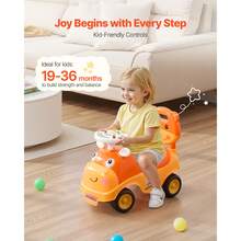 Kids Push Ride-Ons - Modell Mit Rückenlehne, Cartoon-tiere - View 2