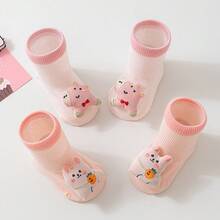 2双夏季薄款婴儿袜，透气网眼面料，带铃铛的婴幼儿袜 - 彩色 - 查看 8