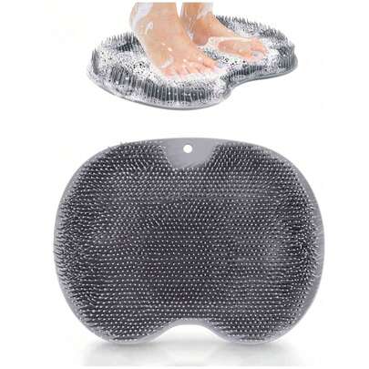 1 tấm thảm massage chân bằng silicon, bàn chải massage đa năng dạng thảm tắm với các chức năng tẩy tế bào chết, làm sạch, chà rửa và rửa lưng, thích hợp cho phòng tắm vòi sen - Chăm sóc chân - Tẩy tế bào chết cho chân - Đồ dùng phòng tắm - Trang trí phòng tắm - Bàn chải làm sạch lưng khi tắm, Phụ kiện phòng tắm, Vòi sen, Thảm tắm, Trang trí nhà cửa