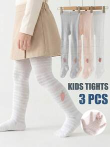 3 Pcs Baby Tights, Summer Mesh Thin Style, Mosquito-Repellent & Breathable, Ideal For Daily Wear - Multicolor - View 14