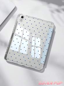 波点图案极简平板电脑保护套,适用于 iPad 9.7/10.2/10.5/10.9/12.9 英寸、iPad Pro 11 英寸、第十代、Galaxy Tab S6 Lite 10.4 英寸、Kindle Paperwhite 第十二代(2024 年款)、Kindle 第十一代(2024 年款),柔软防震保护,智能休眠/唤醒功能,Y 型折叠支架设计,提供多种观看角度。 - 彩色 - 查看 3