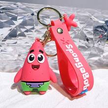 SpongeBob SquarePants 钥匙扣 - 可爱动漫人物吊坠，创意卡通娃娃包挂饰，萌系汽车挂件，包包装饰，卡哇伊趣味度假必备包包配件，教师礼物 - 彩色 - 查看 11