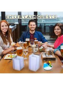 50个3.6 x 3.6英寸迷你方形甜点盘、开胃菜托盘，适用于婚礼蛋糕、鸡尾酒会和招待会 - 彩色 - 查看 10