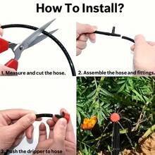 5-30 Meter Garden Plant Watering And Sprinkler System, Automatic Irrigation Equipment Set, Equipped With Adjustable Drip Head Drip Irrigation Device, Including 1/4 Inch Drip Irrigation Kit, Suitable For Gardens, Greenhouses And Lawns. - Automatic Irrigation Kit - View 6