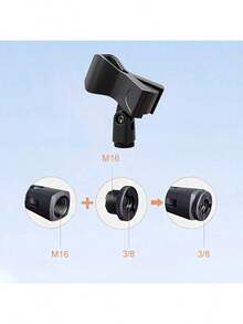 2pcs Microphone Clip Adjustable Mic Holder Clamp For Desktop Floor Standing Microphones Stand - one-size - View 4