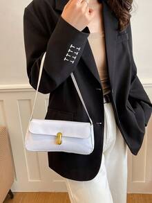 A Fashionable 2026 New Model Elegant Minimalist Style Sophisticated And Classic Ladies' Large Capacity Shoulder Bag At The Underarm Position - White - View 4