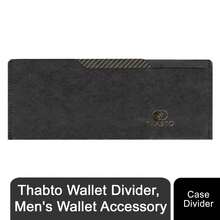 Aquarius Thabto Wallet Divider For Men's Wallets - Slim Credit Card Case Divider Organiser Insert, Durable Wallet Accessory For Separating Cards & Cash, Compact Everyday Carry Wallet Organiser - Black - View 1