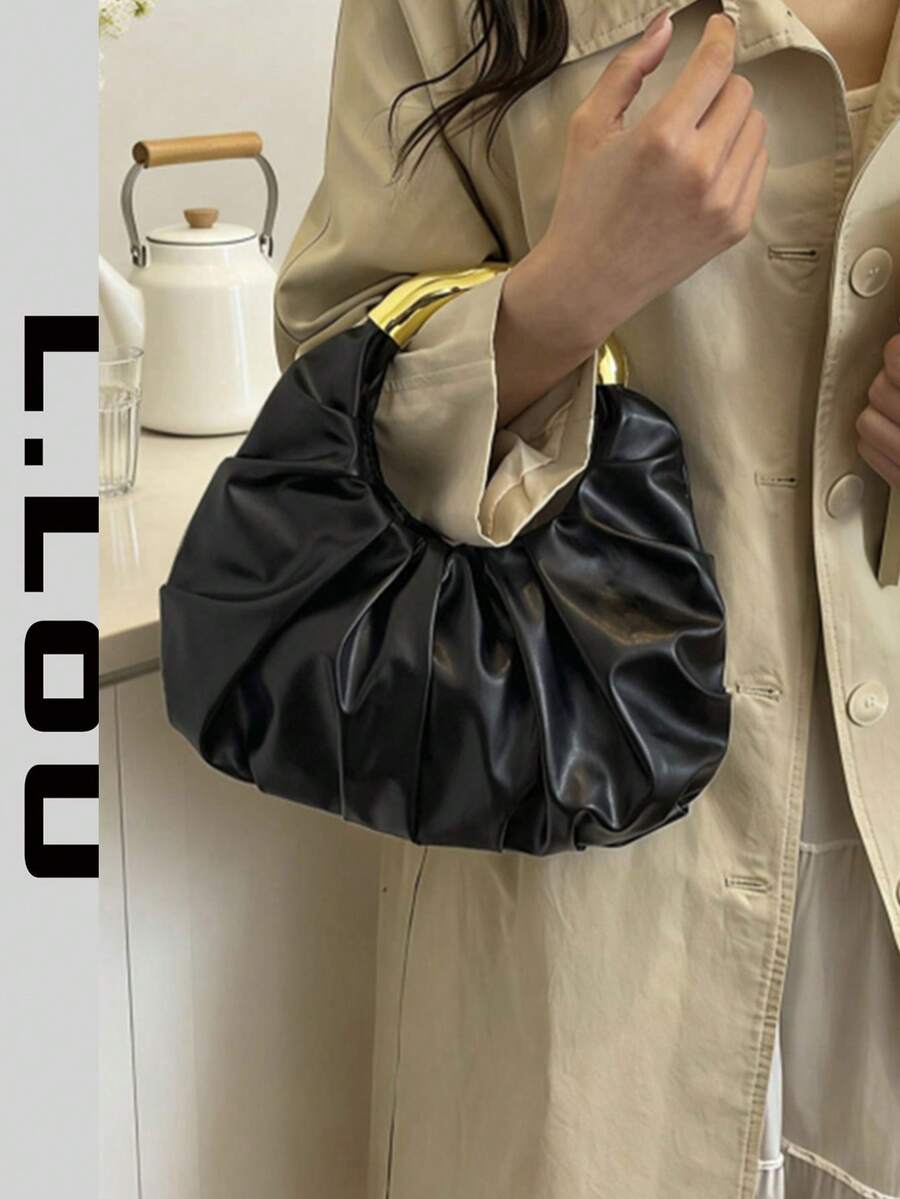 2026 New Niche Design Handbag For Women, Pleated Dumpling Bag, Retro Chic Commuter Cloud Bag