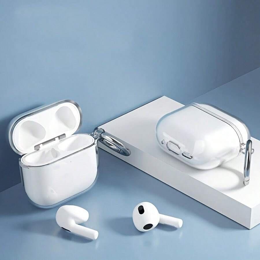 Funda transparente simple de 4 pulgadas, funda protectora inalámbrica Bluetooth de 3ra generación para hombres y mujeres - transparente - Ver 1