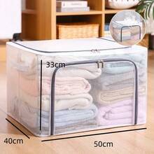 Hộp đựng quần áo, chăn ga gối đệm bằng nhựa PVC trong suốt, dung tích lớn, có thể gập lại, dùng trong gia đình. - Nhiều màu - Xem 11