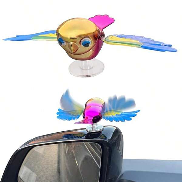 1 pieza Decoración de pájaro volador con alas que se mueven con el viento, pegado en el coche, motocicleta, bicicleta, casco, sombrero, ropa, calcomanías de coche, accesorios de sombrero, decoraciones de espejo retrovisor