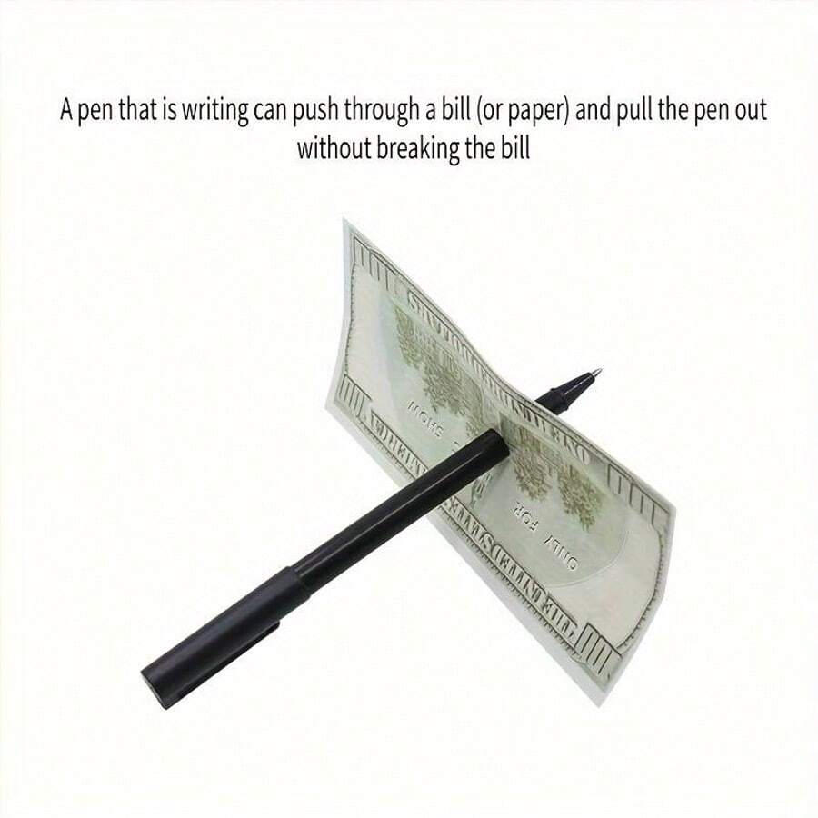 Magic Money Pen - Realistic One Touch Money Magic With Hidden Compartments And Counterfeit Currency Design | Durable Plastic Material, Suitable For Magicians, Beginners, And Professionals | Adult Fun Party Supplies, Birthdays, Corporate Events