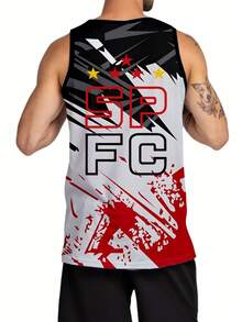 Camiseta Regata Abadá sem manga Poliéster SPFC - Multicolorido - Visão 2