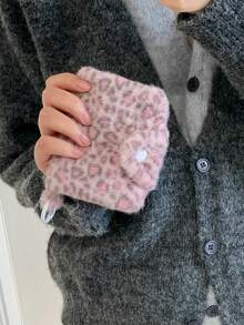 1件装ins风豹纹毛绒纽扣钱包，精致吊坠，小巧钱包，学生便携卡包，纽扣零钱包，简约时尚小巧对折钱包，女士迷你钱包，小钱包，可爱钱包，学生卡包，钱包，银行卡，身份证包，生日礼物，伴娘礼物，返校礼物，妈妈礼物，朋友礼物，学习用品，旅行必备，大学必备 - 彩色 - 查看 10