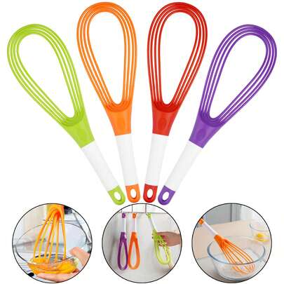 Que đánh trứng 11,4 inch, que đánh trứng hình bóng bay, tay cầm chống trượt, thích hợp cho dụng cụ nấu ăn chống dính, hoàn hảo để nấu nướng, khuấy, đánh và trộn.