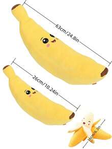 1个耐用毛绒香蕉造型狗狗磨牙玩具 - 适合小型、中型和大型犬，互动式磨牙玩具 - 缓解宠物焦虑，采用柔软的聚酯纤维材质，无需电池 - 黃色 - 查看 2