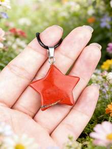 1/2/3/4/5/10/50个随机简约五角星吊坠项链，个性化嘻哈颈链，波西米亚星形项链配饰 - 彩色 - 查看 7