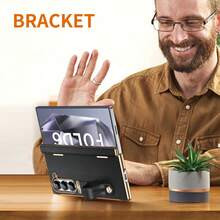 Galaxy ZFold3/ZFold4/ZFold5/ZFold6/ZFold7 Phone Case, Half-Covered Protection, No Front Cover Design, Retractable Wrist Strap, Hinge Protection, Ultra-Thin No Face Cover Phone Case - Multicolor - View 4