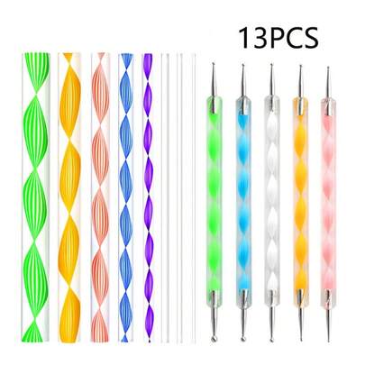 13pcs Mandala Stencil Tool Set, DIY Dotting Painting Supplies Combo Including Dotting Pens, Templates