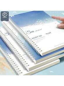 Coiled Notebook With Sea Breeze And Sea Salt Series B5 Large Notebook, A5 Notebook, Scenic Coiled Notebook - Rectangle - View 3