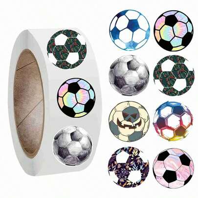 1 set/500 st. 2026 nya populära fotbollsmatchtema-klistermärken, spännande! Personliga och kreativa bollmönster skapar en stark atmosfär och kan användas som förpackningstätningsklistermärken, självhäftande lappar eller gör-det-själv-dekorationer för resväskor, gitarrer, anteckningsböcker, skateboards med mera.