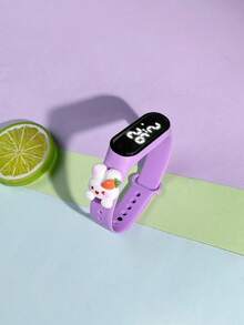 5pcs Children And Teenagers Sports Electronic Watch M3 New LED Touch Screen Cute Carrot Little White Rabbit Strawberry Rabbit Bowknot Rabbit Fashion Versatile Sports Electronic Watch Open School Season Back To School Season Send Surprise Gifts To Classmates And Friends Gift Watch Combination Set - Multicolor - View 15