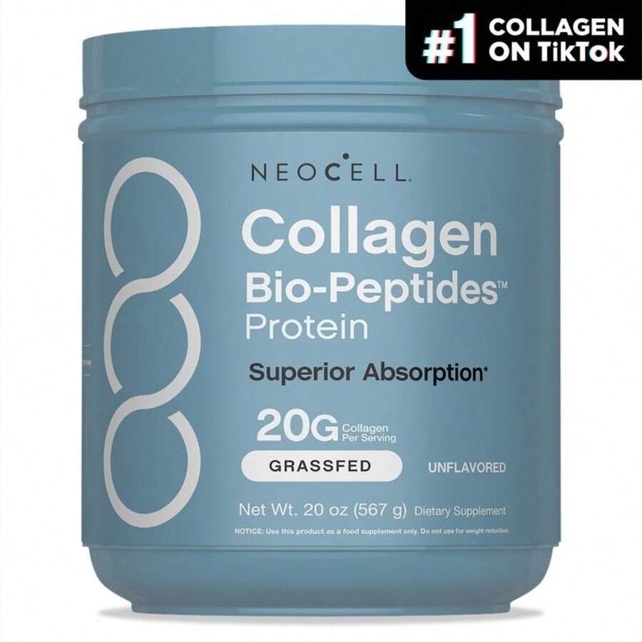 NeoCell Collagen Bio-Peptides Powder 20oz - Grassfed Protein Supplement - Advanced With 18 Essential Amino Acids - One - View 1