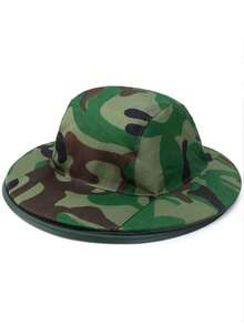 Green Camouflage Mosquito Mesh Hat Fishing Bucket Hat - Camouflage - View 5