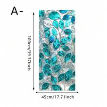 1/3pcs Elegant 3D Plant Leaf Pattern Decorative Privacy Window Film. Retro Colorful Leaf Design Frosted Static Cling Glass Sticker. Suitable For Living Room, Bedroom, Bathroom Home Decor Sticker. - Multicolor - View 14