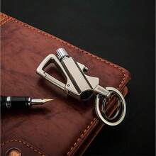 Reusable Eternal Match Lighter 1 Pack With Keychain Bottle Opener, Waterproof Permanent Flint Fire Starter, Portable Outdoor Survival Ignition Tool, Refillable Fuel Design For Reliable Use, Sturdy Durable Build For Camping Hiking Backpacking, Great Gift Choice For Father's Day, Essential Emergency Fire Starter For Outdoor Enthusiasts - 1件 - 查看 4