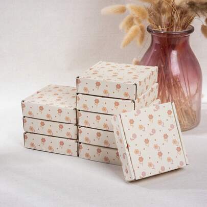 5/10 piezas - Cajas de avión de dibujos animados premium, cajas de regalo con forma de corazón y cuadrado para niñas, hechas de papel kraft duro especial. Cajas de regalo elegantes - perfectas para el Día de la Madre, adecuadas para joyas, jabón hecho a mano y regalos de boda. Embalaje decorado con arte de papel colorido. Cajas de regalo
