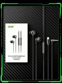 Acer 有線入耳耳機 Type-C有線耳機入耳式 低延遲遊戲耳麥 相容蘋果15 Pro/16 Pro Max/17 Air 三星S22/S21/S20系列 帶線控通話耳機 - 查看 2