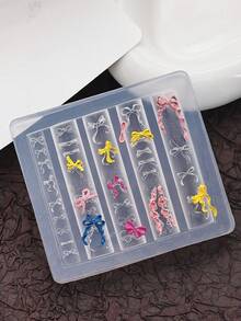 3D Silicone Nail Art Molds - Pearl Chain, Line, Cartoon Bow, Flower, Skirt, Wing Designs, Essential For Nail Technicians - Multicolor - View 2