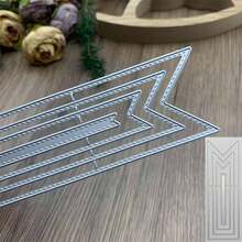 Troqueles de corte de metal para marcapáginas, plantilla estampada hecha a mano DIY, molde de corte de acero al carbono, plantilla de metal, herramienta de scrapbooking, troquel de corte de bandera delgada, manualidades de tarjetas - plata - Ver 5